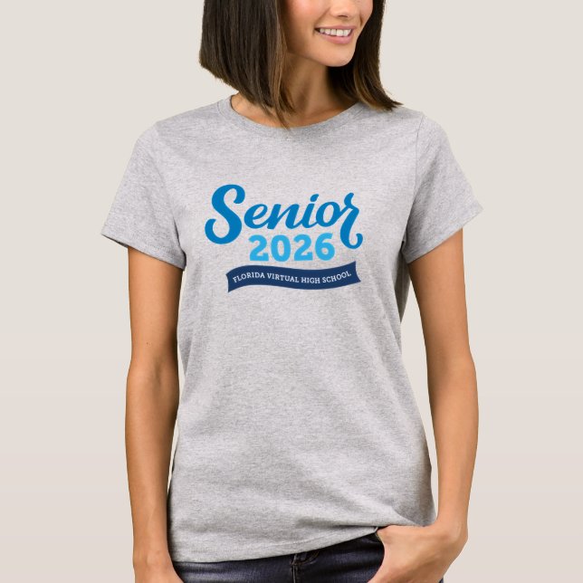 FVHS Senior 2026 T-Shirt (Kvinnor, Grått) (Framsida)