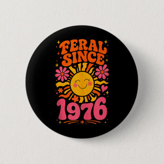Fvibesl Sedan 1976 Retro Sol - Rolig 50-årsdag Knapp
