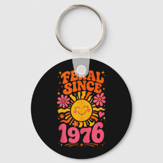 Fvibesl Sedan 1976 Retro Sol - Rolig 50-årsdag Nyckelring