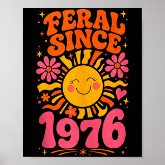 Fvibesl Sedan 1976 Retro Sol - Rolig 50-årsdag Poster