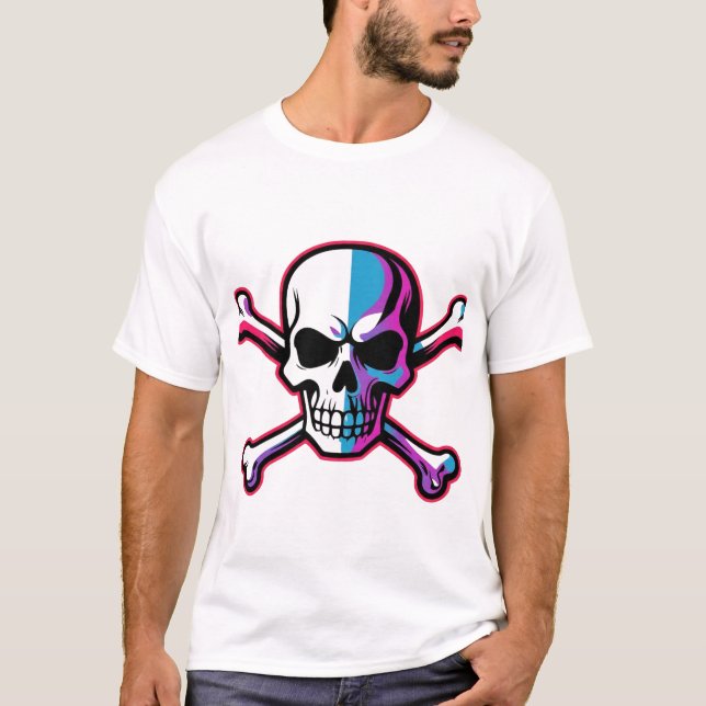 Fweashion Skull & Crossbone Sten Band Logotyp Tee (Framsida)