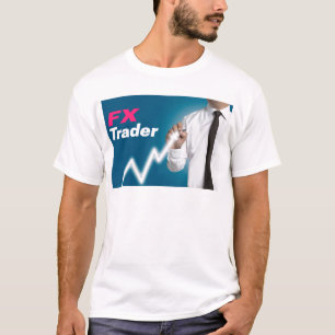 FX-handlare ritar pris marknad på pekskärm T-shirt