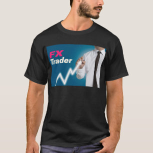 FX-handlare ritar pris marknad på pekskärm T-shirt