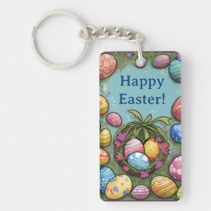 Fyll Basket med Joy Påsk Acrylic Keychain