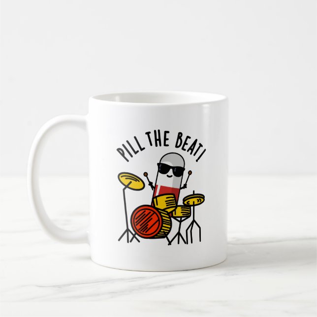 Fyll den beatliga medicinska musiken Pun Kaffemugg (Vänster)