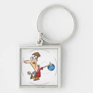 Fyll den Keychain mallen Fyrkantig Silverfärgad Nyckelring