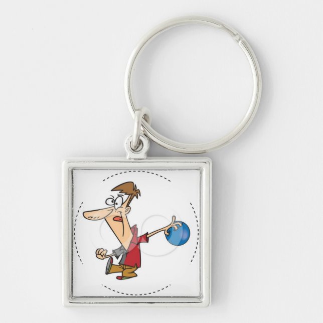 Fyll den Keychain mallen Fyrkantig Silverfärgad Nyckelring (Framsidan)