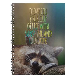 Fyll din kopp av det Motivational citationstecknet Anteckningsbok