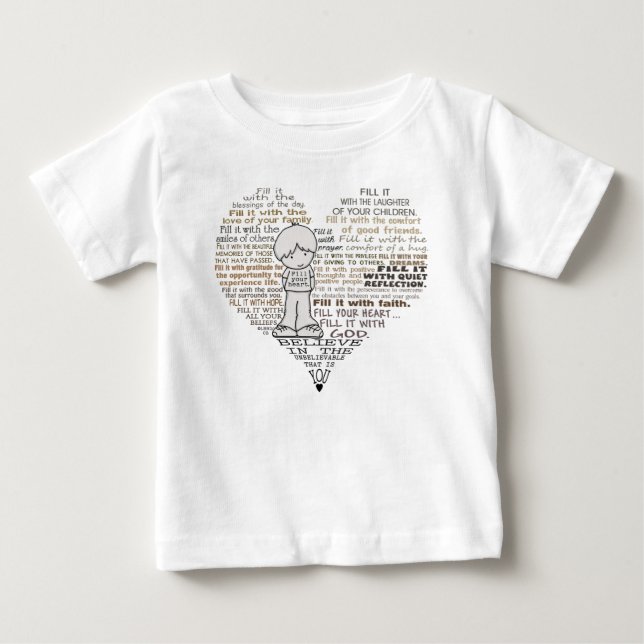 Fyll ditt hjärta t shirt (Framsida)