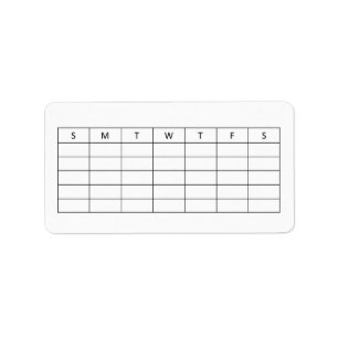 Fyll Flaska-etiketten. Avmarkera dagar för media Adressetikett