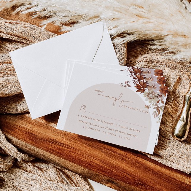 Fyll i det moderna bröllopet OSA för val av måltid (Skapare uppladdad)