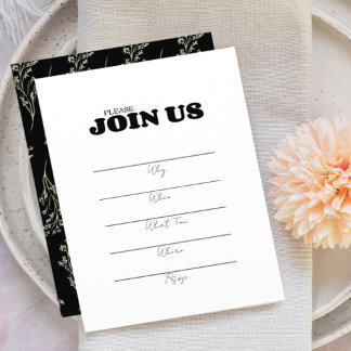 Fyll i det tomma botaniska flerpunktsprogrammet inbjudningar