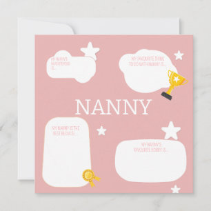 Fyll i det tomma Nanny Mors dag Julkort