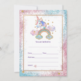 Fyll i enhörning inbjudan