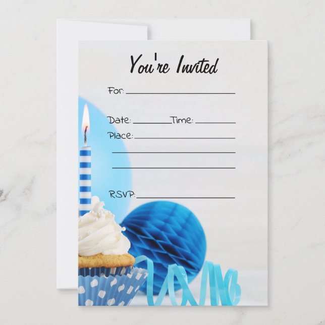 Fyll-i-födelsedagsinbjudan Inbjudningar (Framsida)