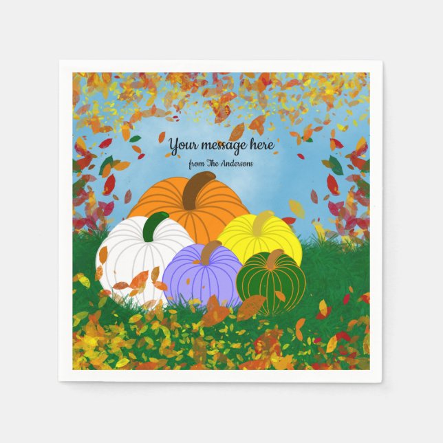 Fyll i hösten pappersservett (Framsidan)