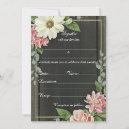 Fyll i inbjudan till Rustic-bröllop med tom Blommi