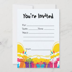 Fyll i inbjudan till tom födelsedag