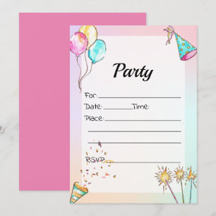 Fyll i inbjudan till tom födelsedag