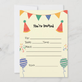 Fyll i inbjudan till tom födelsedag