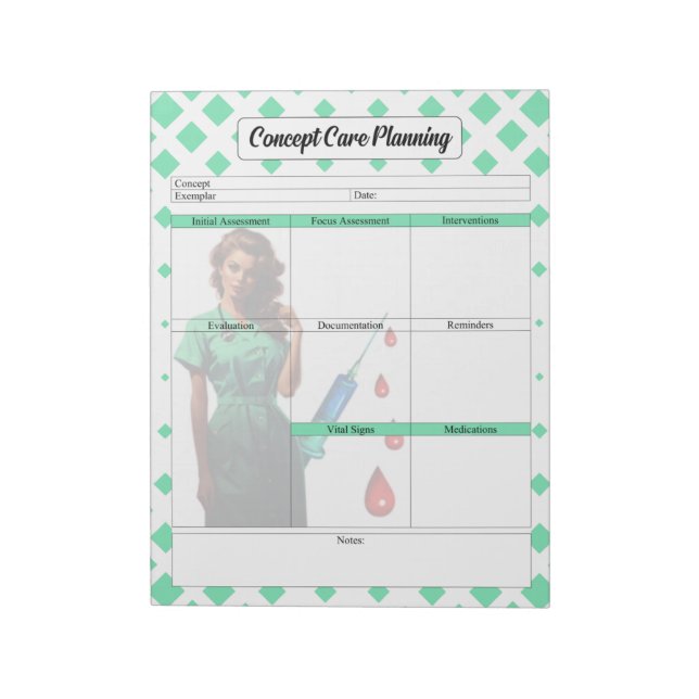 Fyll inte i dig själv _ Koncept Care Planning Anteckningsblock (Roterad)