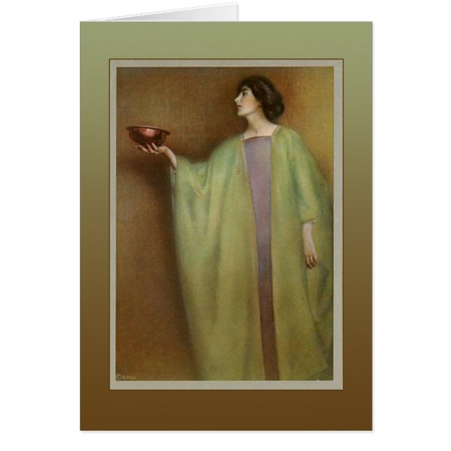 FYLL KOPPEN SOM GÖRAR KLAR Rubaiyat konstkort Hälsningskort (Framsidan)