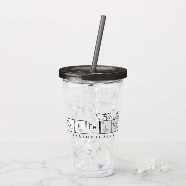 Fyll med koffein regelbundet take away mugg (Baksida Ice)