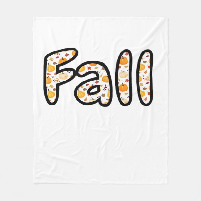 Fyll med Pumpkin Background Autason Printab Fleecefilt (Framsidan)