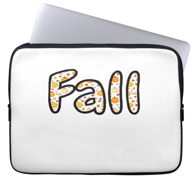 Fyll med Pumpkin Background Autason Printab Laptop Fodral (Framsidan)