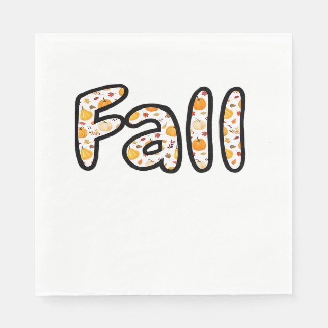 Fyll med Pumpkin Background Autason Printab Pappersservett (Framsidan)