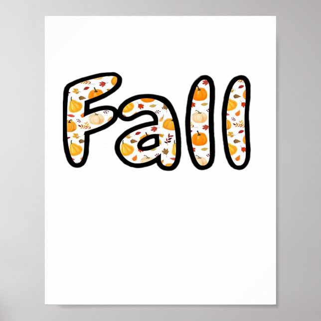 Fyll med Pumpkin Background Autason Printab Poster (Framsidan)