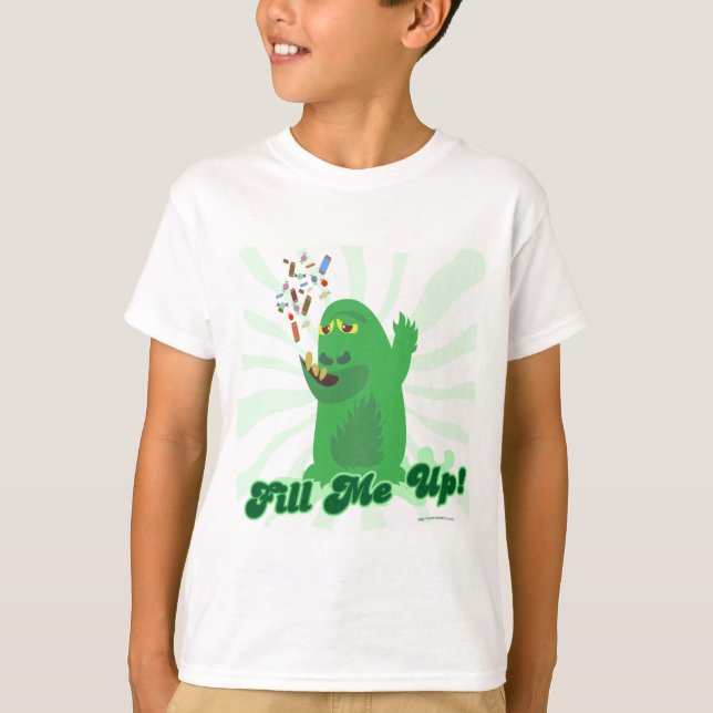 Fyll mig på Halloween Monster Art Tee (Framsida)