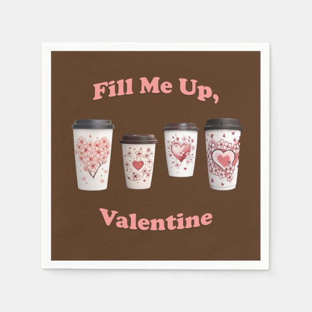Fyll mig, Valentine! Pappersservett (Framsidan)