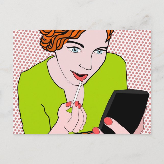 Fyll på läppglans vykort (Framsida)