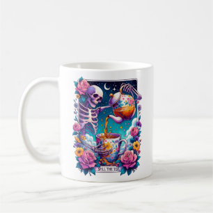 Fyll på tea Skeleton-Tarot-kortet Kaffemugg