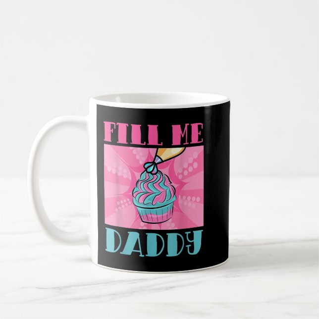Fyll pappa Naughty Vuxen humor Chef Batter Cake Kaffemugg (Vänster)