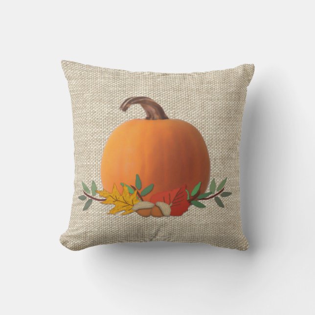 Fyll Pumpkin Pillow Kudde (Framsida)