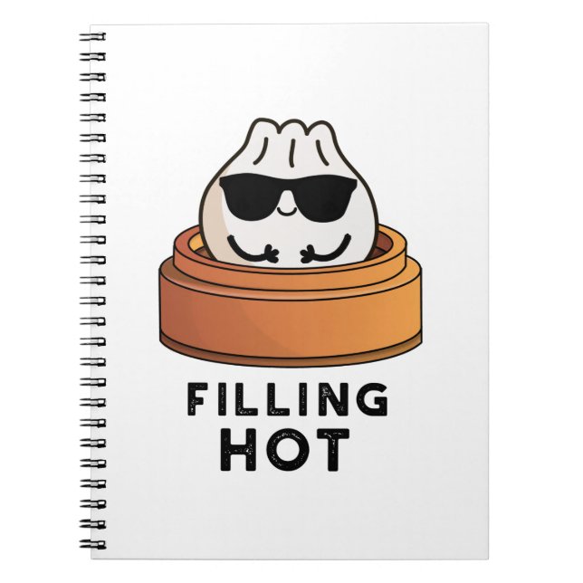 Fylla Hett Funny Dumpling Pun Anteckningsbok (Framsidan)