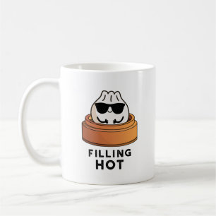 Fylla Hett Funny Dumpling Pun Kaffemugg