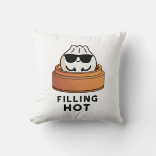 Fylla Hett Funny Dumpling Pun Kudde