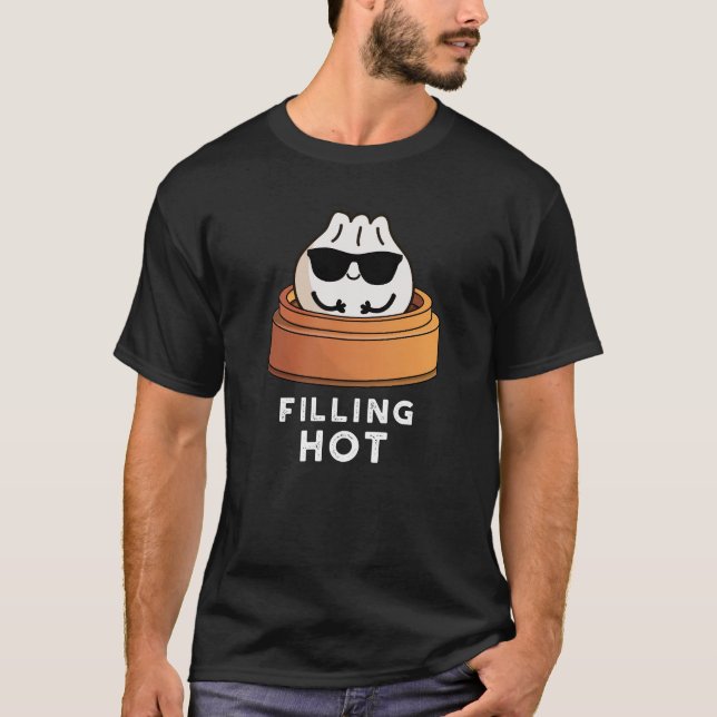 Fylla i Hett Funny Dumpling Pun-Mörk BG T Shirt (Framsida)