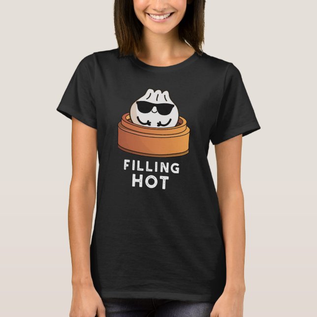 Fylla i Hett Funny Dumpling Pun-Mörk BG T Shirt (Framsida)