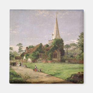 Fylla på med bränsle den Poges kyrkan Magnet