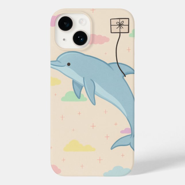 Fyllande delfiner som levererar Brev Illustration (Baksida)