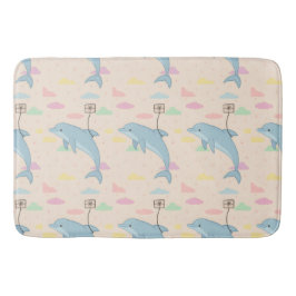 Fyllande delfiner som levererar Brev Illustration Badrumsmatta