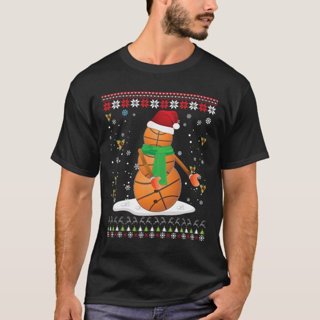 Fyllande julbasket Santa Elf Ugly Sweat T Shirt (Framsida)