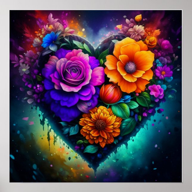 Fylld hjärthjärthjärthjärtans dag poster (Framsidan)