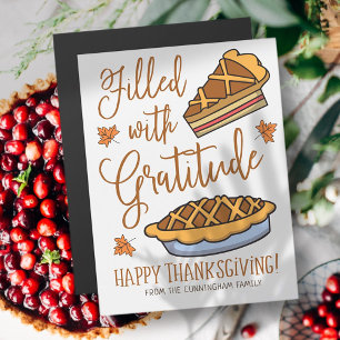 Fylld med Gratitude Happy thanksgiving Helgdag