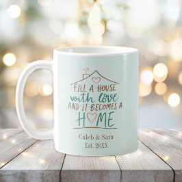 Fylld med Kärlek Anpassade Houseuppvärmning Kaffemugg