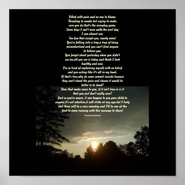 Fylld med smärta och ingen att skylla... Poster (Framsidan)